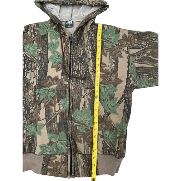 Vintage Ace Sportswear Men's Trebark Camo Full Zip Hoodie Sweatshirt Medium VTG - Picture 8 of 9